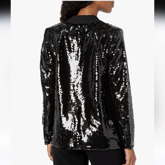 Karl Lagerfeld Black Blazer Elegant Suit Jacket 4 NWOT - Picture 2 of 5